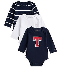 Tommy Hilfiger Gift Box - Bodysuit l/s 3-Pack - Dark Night Navy 