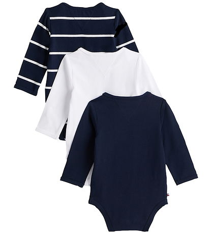 Tommy Hilfiger Gift Box - Bodysuit l/s 3-Pack - Dark Night Navy 