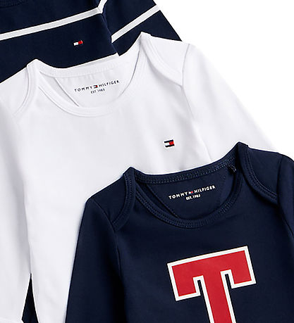 Tommy Hilfiger Gift Box - Bodysuit l/s 3-Pack - Dark Night Navy 