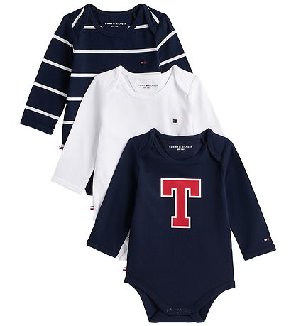 Tommy Hilfiger Gift Box - Bodysuit l/s 3-Pack - Dark Night Navy 