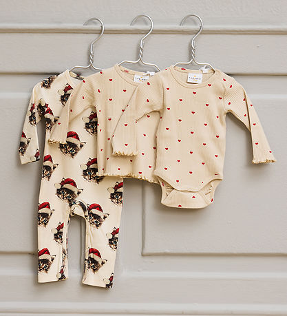 The New Siblings Bodysuit l/s - TnsbRhea - Rib - Gardenia AOP