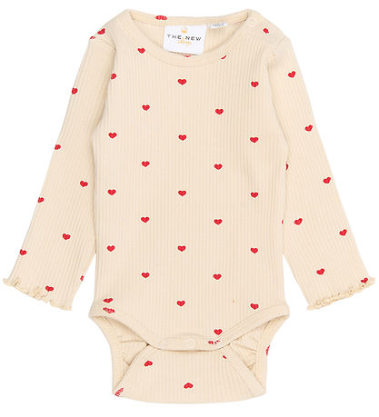 The New Siblings Bodysuit l/s - TnsbRhea - Rib - Gardenia AOP