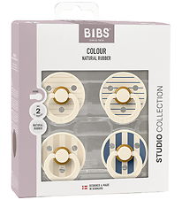 BIBS Colour Smokker - 4-pack - Str. 1 - Ivory/Vanilla/Steel Blue BIBS Colour Smokker - 4-pack - Str. 1 - Ivory/Vanilla/Steel Blue