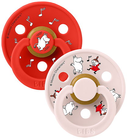 BIBS x MOOMIN Colour Pacifiers - Size 2 - 2-Pack - Candy Apple M