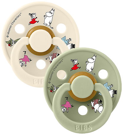 BIBS x MOOMIN Colour Pacifiers - Size 2 - 2-Pack - Ivory Mix