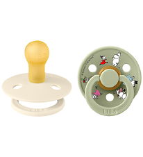 BIBS x MOOMIN Colour Pacifiers - Size 1 - 2-Pack - Ivory Mix