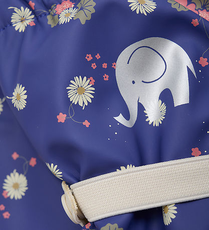 CeLaVi Outdoor Footies w. Fleece - PU - Skipper Blue w. Flowers CeLaVi Outdoor Footies w. Fleece - PU - Skipper Blue w. Flowers