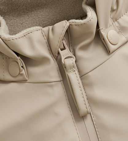 CeLaVi Rainsuit w. Fleece - White Pepper