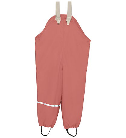 CeLaVi Rainwear w. Suspenders/Fleece - Recycle PU - Brick Dust