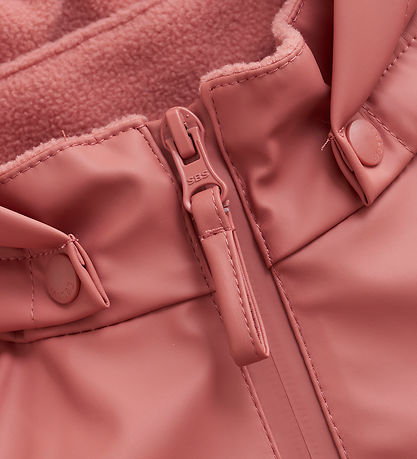CeLaVi Rainwear w. Suspenders/Fleece - Recycle PU - Brick Dust