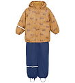 CeLaVi Rainwear w. Fleece - AOP - Apple Cinnamon
