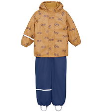 CeLaVi Rainwear w. Fleece - AOP - Apple Cinnamon