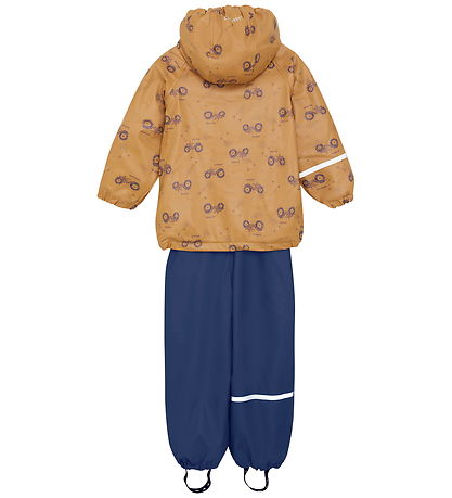 CeLaVi Rainwear w. Suspenders/Fleece - Recycle PU - Apple Cinnam