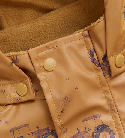 CeLaVi Rainwear w. Suspenders/Fleece - Recycle PU - Apple Cinnam