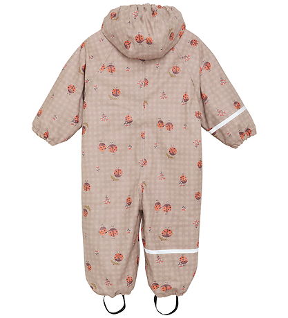 CeLaVi Regenanzug m. Fleece - AOP - Kapuzinerkresse