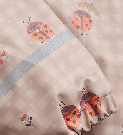 CeLaVi Regenanzug m. Fleece - AOP - Kapuzinerkresse