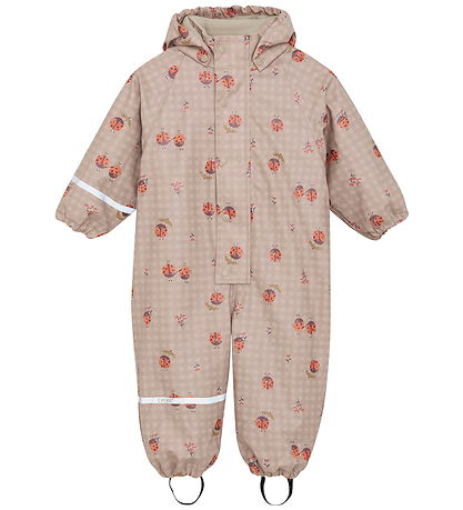CeLaVi Regenanzug m. Fleece - AOP - Kapuzinerkresse