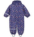 CeLaVi Rainsuit w. Fleece - PU - Skipper Blue w. Print CeLaVi Rainsuit w. Fleece - PU - Skipper Blue w. Print