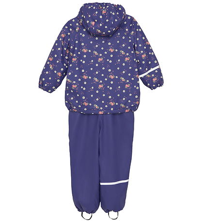 CeLaVi Sadevaatteet m. Henkselit/Fleece - AOP - Kippari Blue