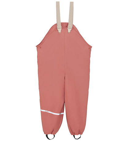 CeLaVi Rainwear w. Suspenders/Fleece - Recycle PU - Brick Dust w