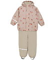 CeLaVi Regntøy m. Seler/Fleece - AOP - Blomkarse
