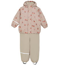 CeLaVi Rainwear w. Suspenders/Fleece - Recycle PU - Nasturtium w CeLaVi Rainwear w. Suspenders/Fleece - Recycle PU - Nasturtium w