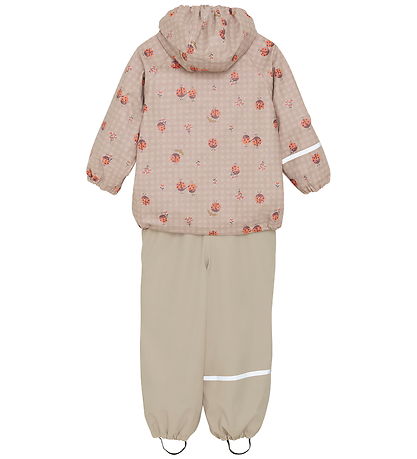 CeLaVi Regenkleidung m. Träger/Fleece - AOP - Kapuzinerkresse