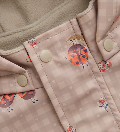 CeLaVi Regenkleidung m. Träger/Fleece - AOP - Kapuzinerkresse