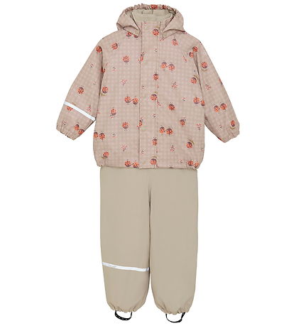 CeLaVi Regenkleidung m. Träger/Fleece - AOP - Kapuzinerkresse