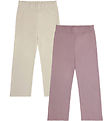 Minymo Leggings w. Fleece - 2-Pack - Elderberry/Rainy Day Minymo Leggings w. Fleece - 2-Pack - Elderberry/Rainy Day
