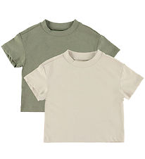 Minymo T-shirts - Loose Fit - 2-Pack - Vetiver