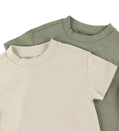 Minymo T-shirts - Loose Fit - 2-Pack - Vetiver