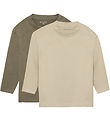 Minymo Blouses - 2-Pack - Loose Fit - Vetiver Minymo Blouses - 2-Pack - Loose Fit - Vetiver