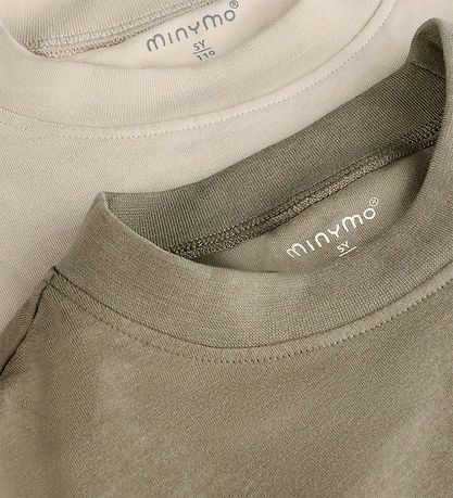 Minymo Blouses - 2-Pack - Loose Fit - Vetiver Minymo Blouses - 2-Pack - Loose Fit - Vetiver