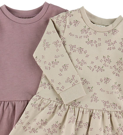 Minymo Sweat dresses - 2-Pack - Elderberry Minymo Sweat dresses - 2-Pack - Elderberry