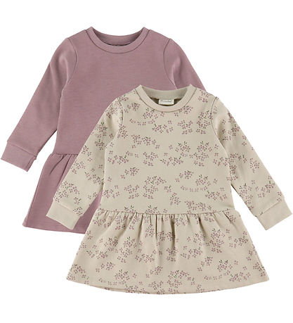 Minymo Sweat dresses - 2-Pack - Elderberry Minymo Sweat dresses - 2-Pack - Elderberry