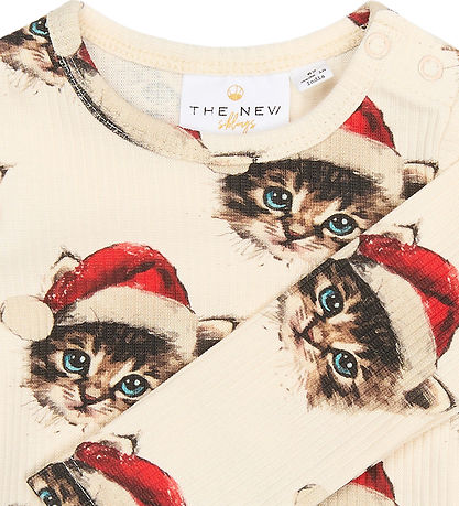The New Siblings Bodysuit l/s - Rib - TnsbHoliday - Gardenia CAT