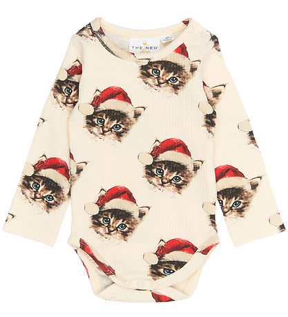 The New Siblings Bodysuit l/s - Rib - TnsbHoliday - Gardenia CAT