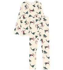 The New Pyjama Set - Rib - TnHoliday - Gardenia Dino The New Pyjama Set - Rib - TnHoliday - Gardenia Dino