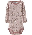 Name It Bodysuit l/s - Wool - NbfWillow - Shadow Gray/Long Flowe Name It Bodysuit l/s - Wool - NbfWillow - Shadow Gray/Long Flowe