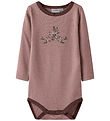 Name It Bodysuit l/s - Wool - NbfWillow - Antler/Long Flower Name It Bodysuit l/s - Wool - NbfWillow - Antler/Long Flower