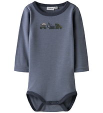 Name It Bodysuit l/s - Wool - NbmWillow - Folkstone Grey/Working