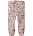 Name It Leggings - Wool - NbfWillow - Shadow Gray/Long Flower
