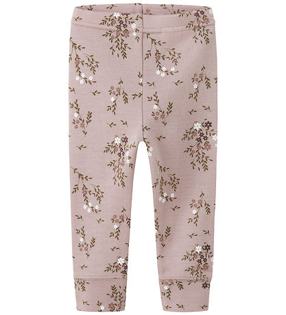 Leggings - Laine Name It - NbfWillow - Shadow Gris/Long Flower Leggings - Laine Name It - NbfWillow - Shadow Gris/Long Flower