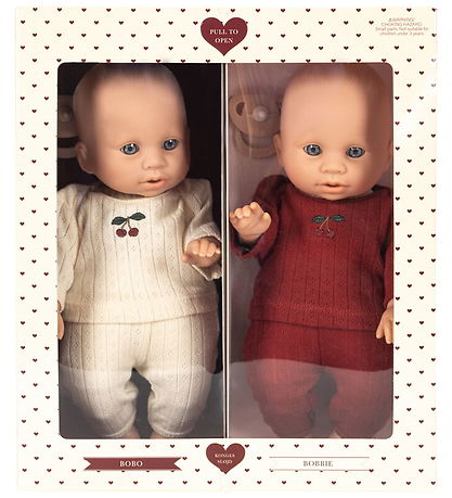 Poupées Konges Sløjd - Bobo et Bobbie - 2 Pack - 33 cm - Multi