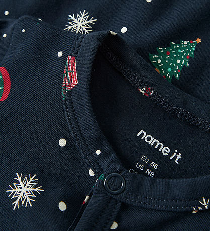 Name It Nightsuit - NbnVismas - Navy Blazer/Xmas AOP Navy