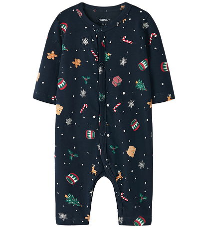 Name It Nightsuit - NbnVismas - Navy Blazer/Xmas AOP Navy