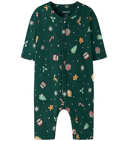 Name It Nightsuit - NbnVismas - Botanical Garden/Xmas AOP