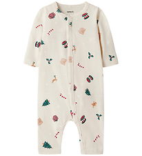 Name It Nightsuit - NbnVismas - Whitecap Grey/Xmas AOP