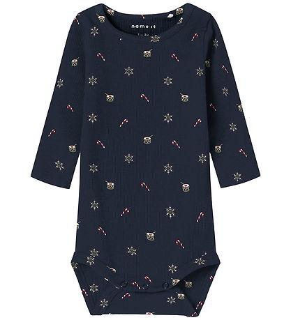 Name It Romper l/s - Rib - NbnRoko - Navy Blazer